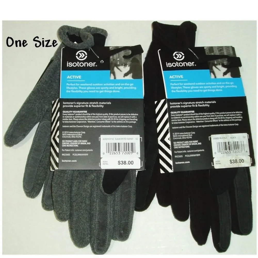 Gray Black One Size Women Istoner Active Gloves - Picture 5 of 8